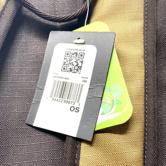 🎒SCHOOL SALE🎒Converse Go Brown Cream Backpack Men Bag Laptop Zip 10023806-A03 - Picture 8 of 8